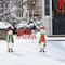 Glitzhome® Metal Snowmen & Happy Holidays Yard Stake Set
